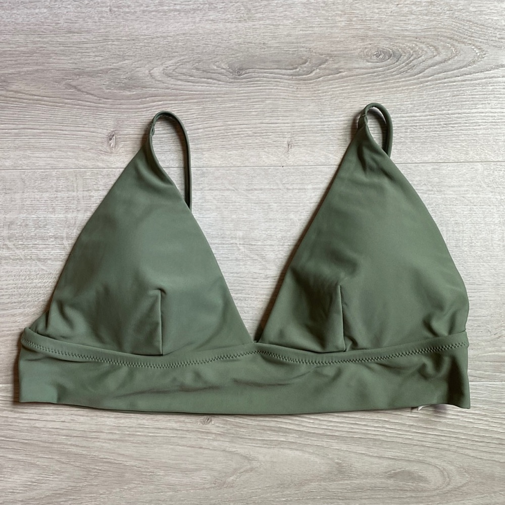 Aerie olive green bikini top